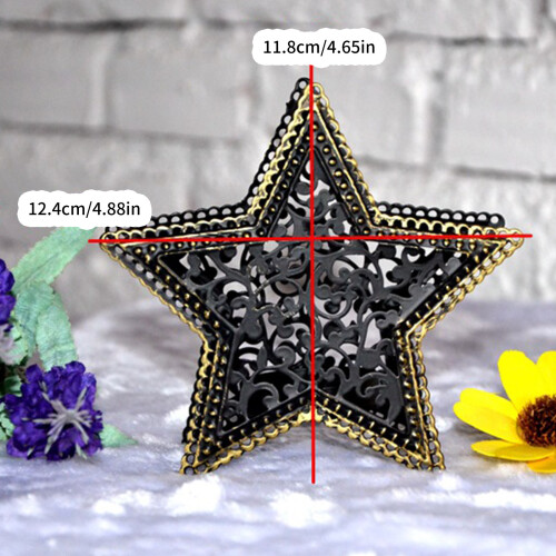 Hollowout Star Shape Candle Stand Iron Candlestick Wedding 2