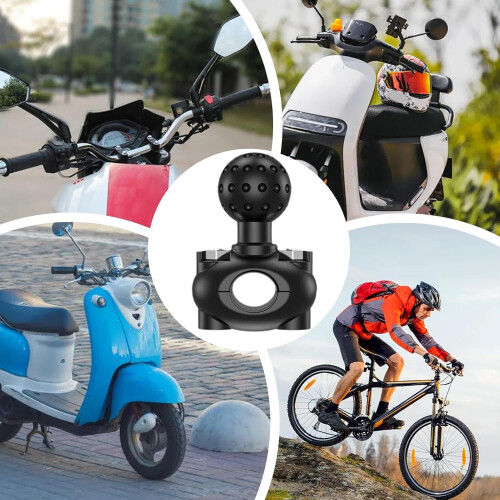 Mirror Motorcycle Ball Adapter Waterproof Bracket Action Camera Mount NonSlip Thin Pole Ball Head 2