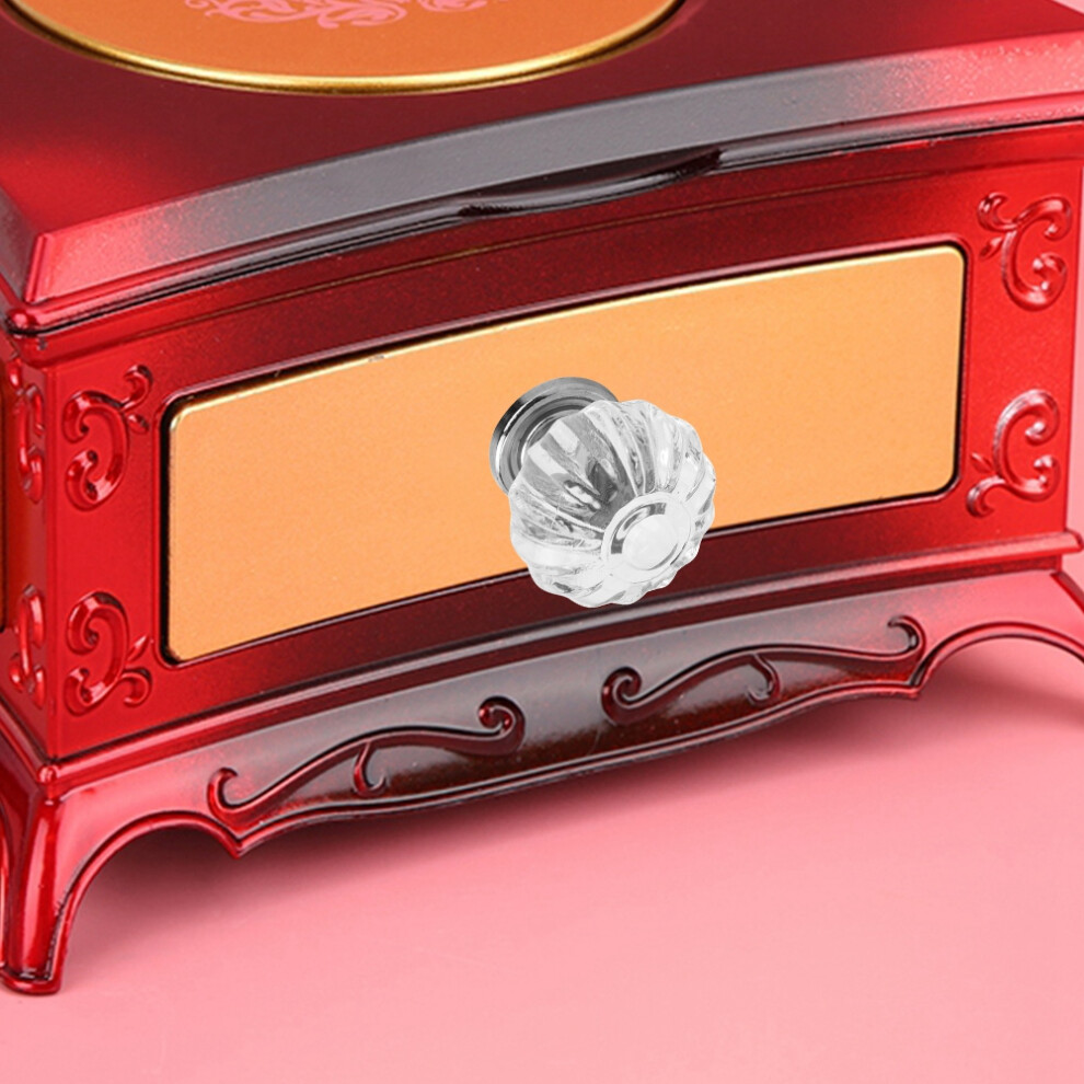 Acrylic Drawer Handles 5Pcs European Style Crystal Cabinet Pulls Pumpkin Shape 7621363986713