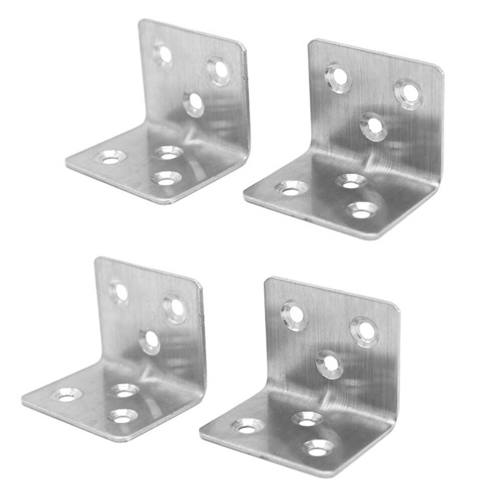 4Pcs Reinforce Hardware Connections With Stainless Steel Corner Code - 3312524999140