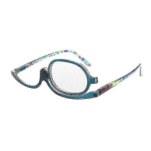 (150, Blue) Women Makeup Reading Glasses Rotatable Flip Make Up Eye Glasses Presbyopic +1.00 To +4.0-Good