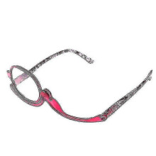 (350, Purple) Women Makeup Reading Glasses Rotatable Flip Make Up Eye Glasses Presbyopic +1.00 To +4.0-Good