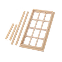 Puppenhaus 1/12 Miniaturmöbel aus Holz, Fenster mit 12 Scheiben, DIY-Bastelbedarf
