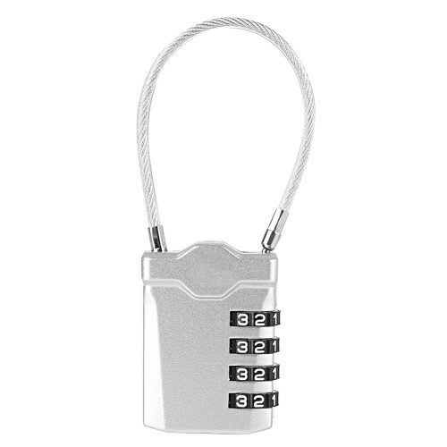 TSA Accepted Resettable 4-Digit Lock Suitcase Padlock Silver 1