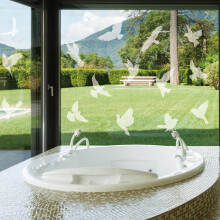 Self-Adhesive Vinyl, Wide Range Of Usages For Kitchen Bathroom Window Area, Anti-Collision Window Clings -Sided Printed Design (Pack)