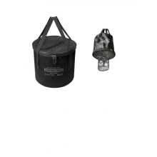 (black) Multifunctional folding bucket, waterproof material, quick folding in 2 seconds, convenient for outdoor use