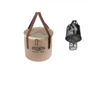 (brown) Multifunctional folding bucket, waterproof material, quick folding in 2 seconds, convenient for outdoor use