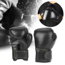 Kinder PU-Leder Boxhandschuhe 23x14cm Schwarz oder Gold zum Sparring