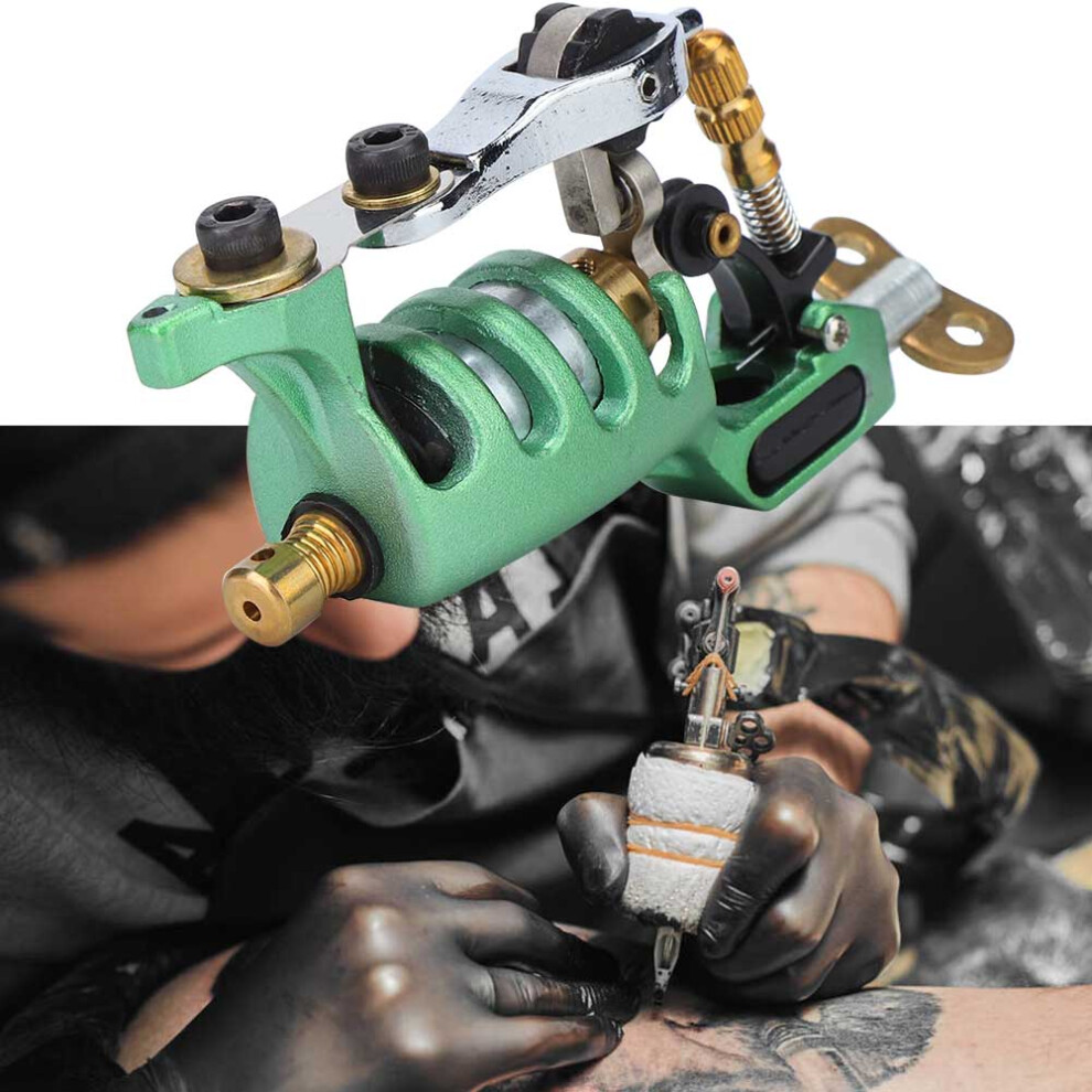 Strong Alloy Rotary Tattoo Machine Liner/Shader Gun Green, 10,000 RPM