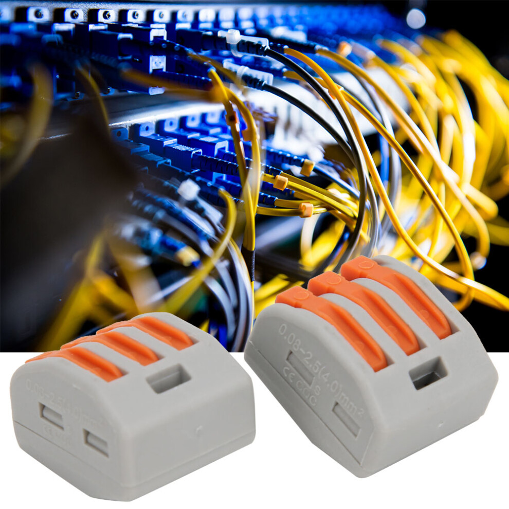 15 Pcs Pct-213 3-Way Cable Connector Wiring Block, Flame Retardant 6941363991762