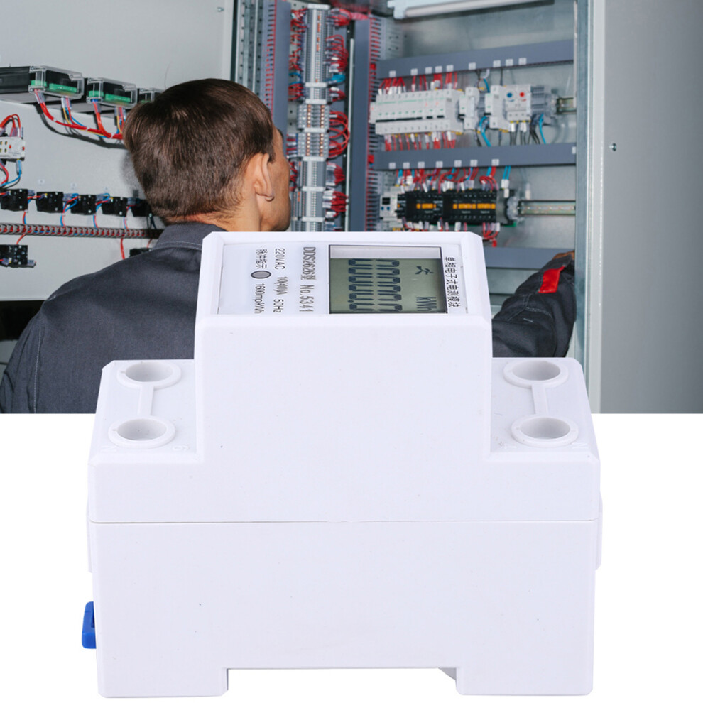 Dds2626 2P Single Phase Lcd Energy Meter, 10(40)A, Din Rail 9471363992959