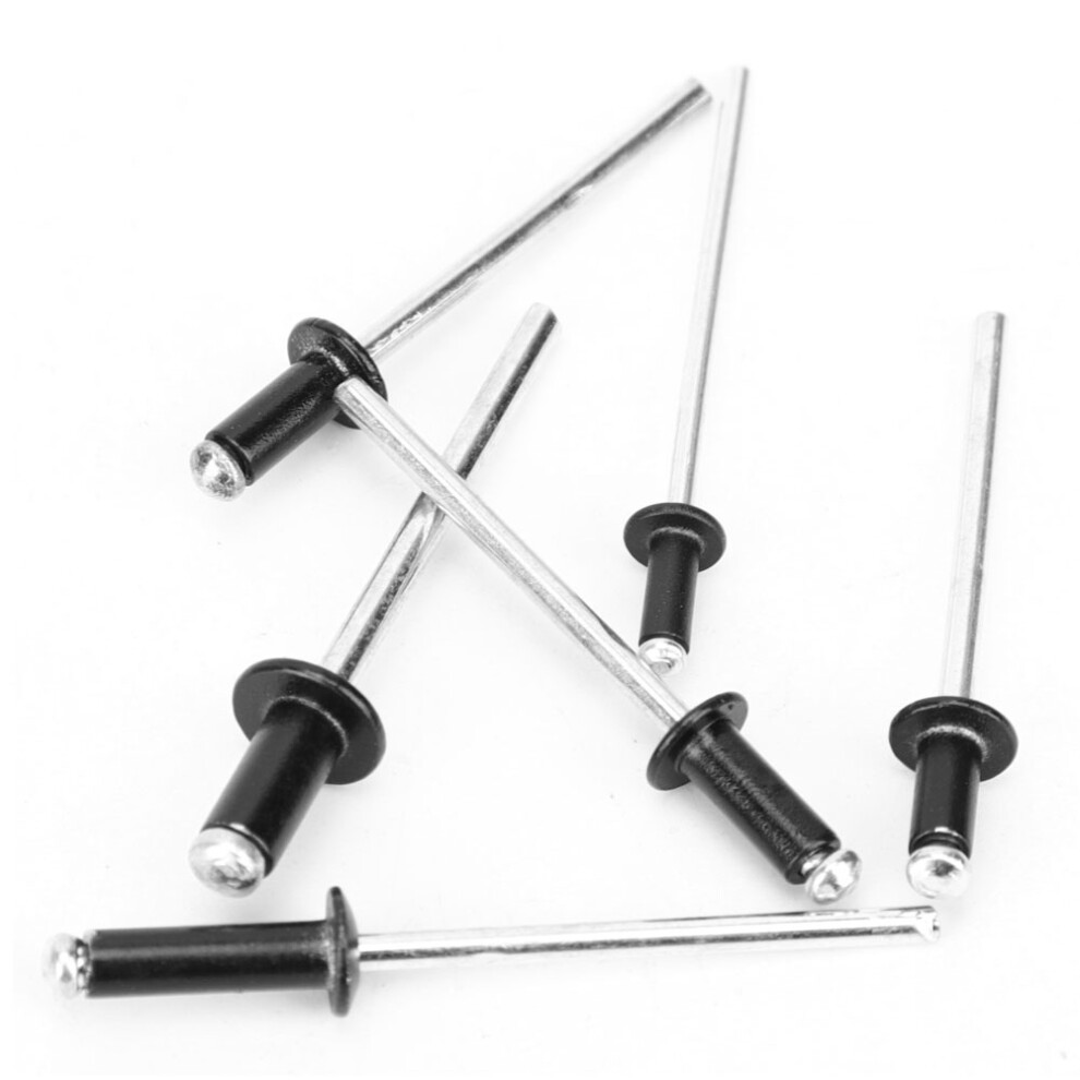 120Pcs Aluminum Blind Rivet Kit M2.4-M4 Black Fastener Set 9461363993247