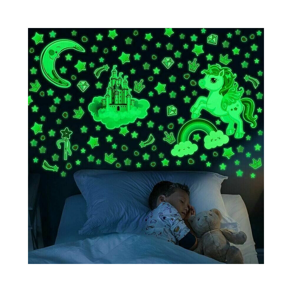 Glow In The Mermaid Wall Decals, Ideal For Decorating Walls And Ceilings With Underwater World Creatures For Girls Room Nursery Dark