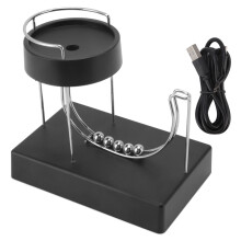 Giocattolo da scrivania per adulti, gadget scientifico di fisica con interruttore a sfioramento e batteria ricaricabile, macchina a moto perpetuo