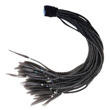 Motorcycle Helmet Braids Ponytail 5560 Cm Punk Style Unisex Black Deep Grey Fits Bicycle