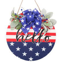 Patriottisch welkomstbord, Amerikaanse patriottische decoratie met glad oppervlak voor de voordeur, 1 stuk