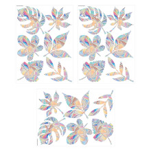 Prisma de Luz Solar Decorativo: Transforme seu quarto com efeitos de arco-íris deslumbrantes, adesivos de janela vibrantes com folhas coloridas,