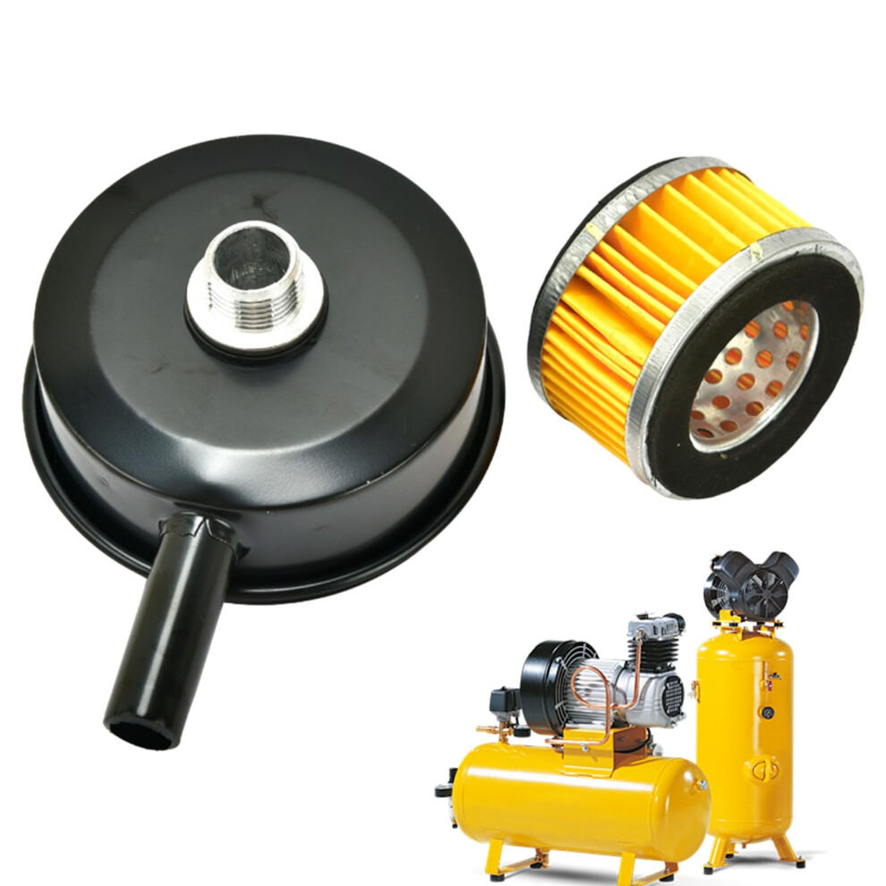 Muffler Filter For Air Compressor, Metal Silencer Replacement Parts, Noise Reduction Muffler Element 9323874200613