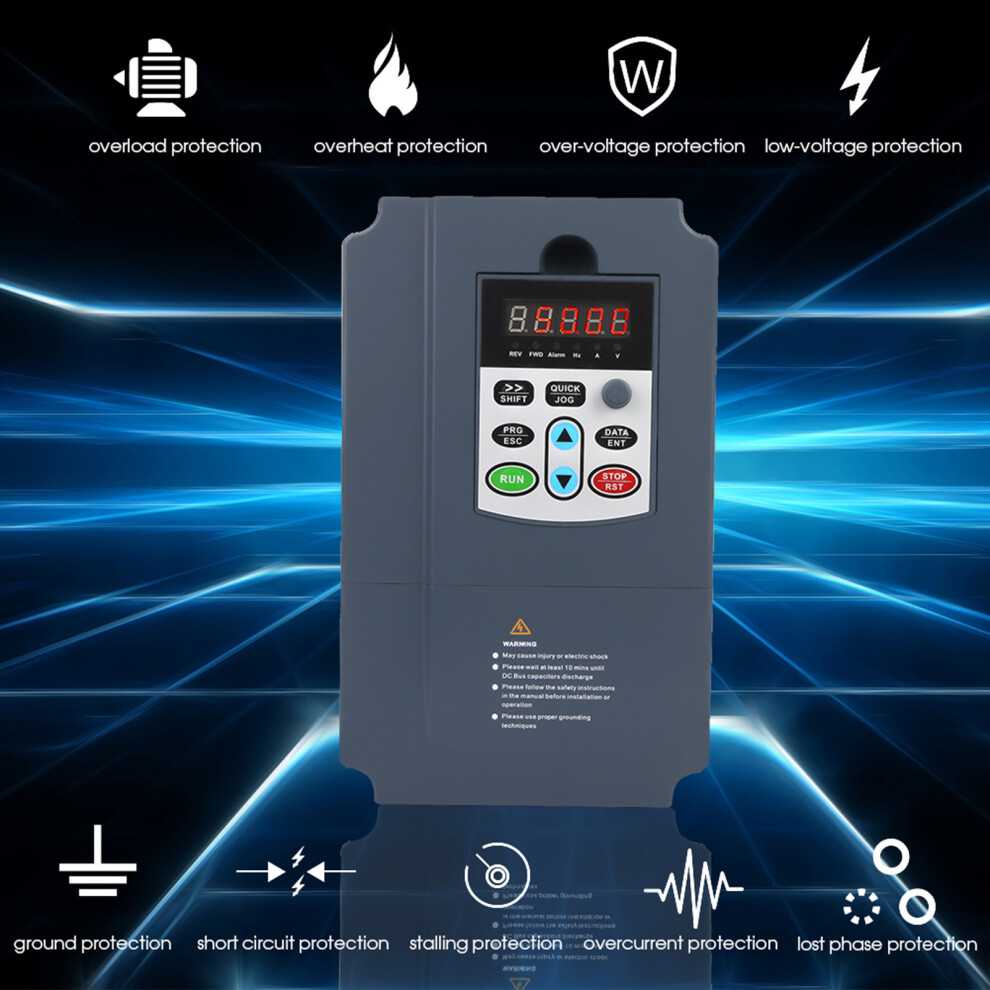 3Phase 380Vac 7.5Kw Vfd Inverter With Pid Control, Ip20, Size 246X150x179mm 9491363992469