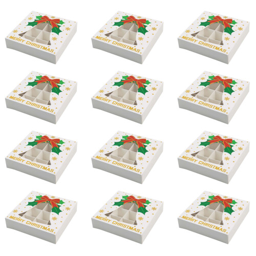 12Pcs Christmas Chocolate Box Gold Foil Chocolate Gift Box-01