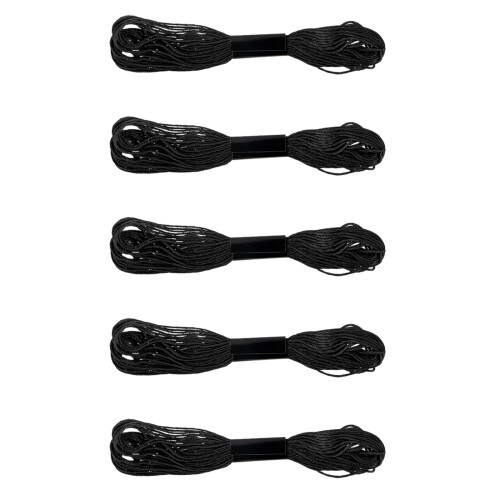 Sturdy Polyester Cotton Crosses Stitching Set With Fabric-Black