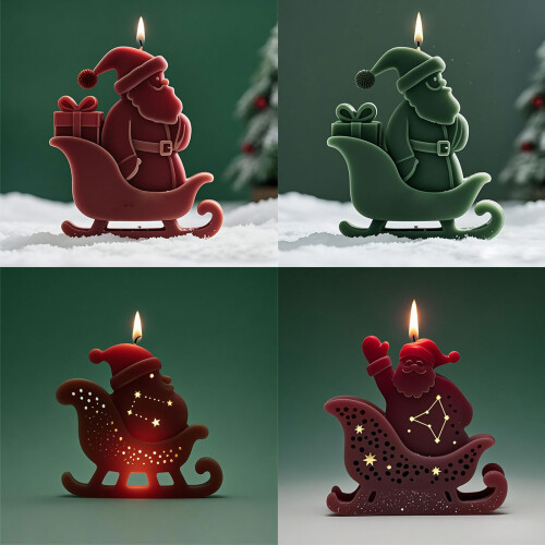 Kerst Kerstman Siliconen Kaars Schimmel Kerstman-Sinterklaas C 2
