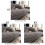 Sturdy Plushes Sofa Cushion Cover-70*70cm Light Grey 4