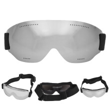 Silver Adult Ski Protection Glasses Anti-Fog Wind Snow Goggles 18x7x1.7cm