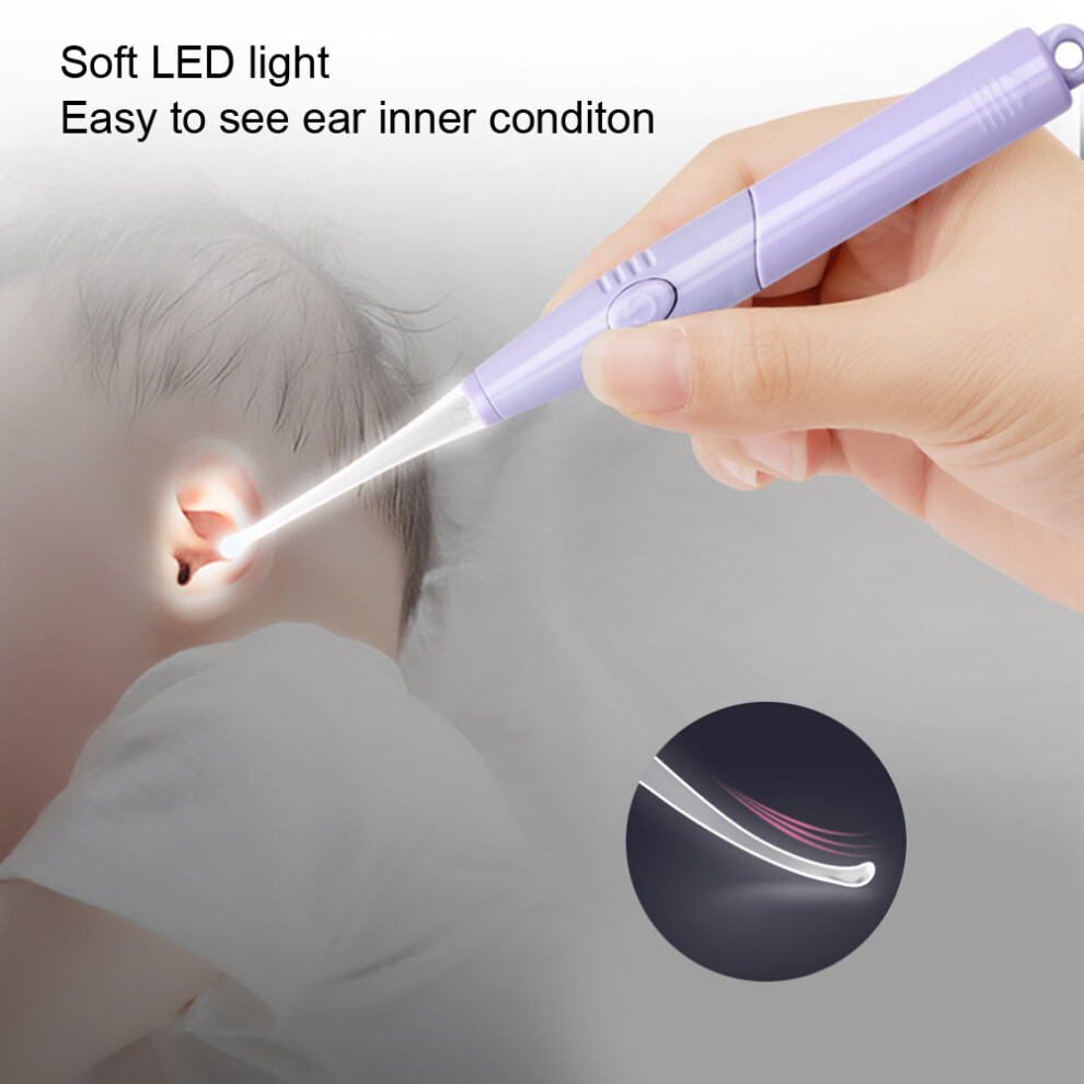 Purple Professional Led Children's Earwax Remover Set, 17.5Cm