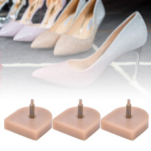 High Heel Tips Replacement Shoes Dowel 10 Pairs for Heel Repair Beige 21.5x23