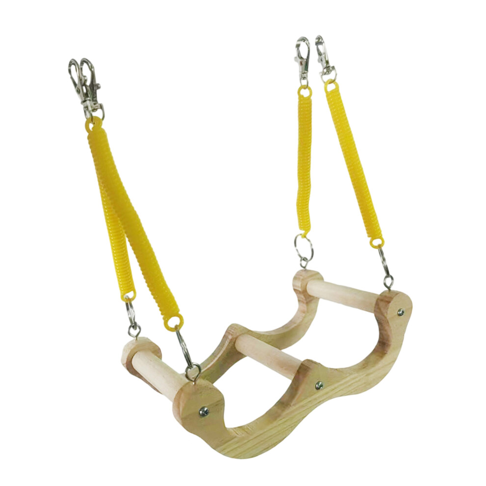 Solid Wood Bird Swing with Spring Mechanism Safe Chewable Perch-image-OPC-PN9GNHV-NEW