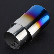 Titanium Blue Stainless Steel Exhaust Tip 62mm Car Muffler Pipe