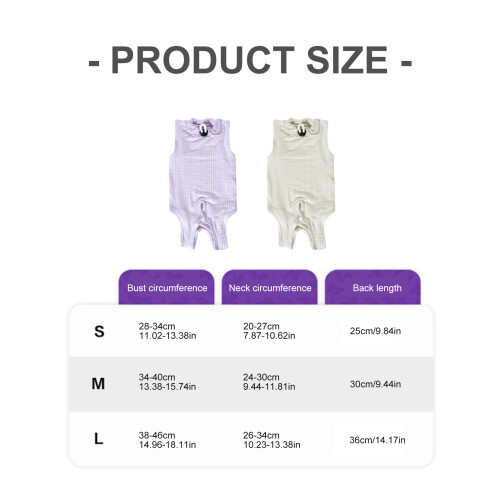 Prevent Lick Post Spay Feline Garment Comfortable-Light Green L 2