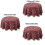 Tassels Trimmed Round Tablecloth Machine Washable-Red 150cm 4