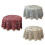 Tassels Trimmed Round Tablecloth Machine Washable-Red 150cm 2