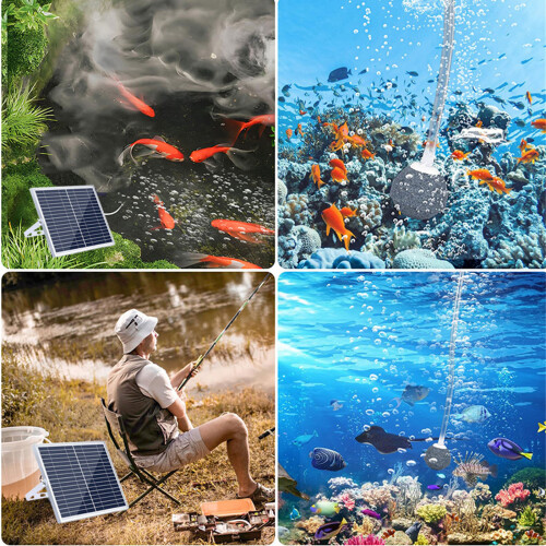 Solar Operated Pond Aerator Enhancing Oxygen Supply Device For 1