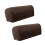 2pcs Stretchable Armrest Covers And 4 Adhesive Pad PU-Brown 1