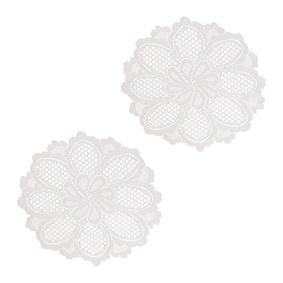 Pack of 2 Elegant Lace Tablecloths With Round Embroidery-White-image-OPC-PN9GPQN-NEW