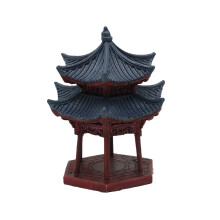 Double Layer Hexagonal Pavilion Resin Artcrafts For Fishtanks