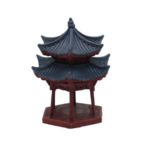Double Layer Hexagonal Pavilion Resin Artcrafts For Fishtanks