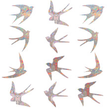 Static Window Clings for Bird Protection, Anti Collision Window Swallow Stickers, Long Lasting Electrostatic Self-Adhesive Backing, Removable No Resid