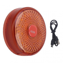 (Orange) Camping String Lights Outdoor Stowable Rechargeable USB Charging IPX4 Water Resistant Protection for Tent