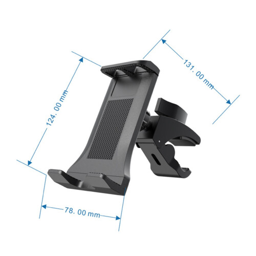 Device Holder for Spin Bikes Secure Handlebar Clamp with-Black 2