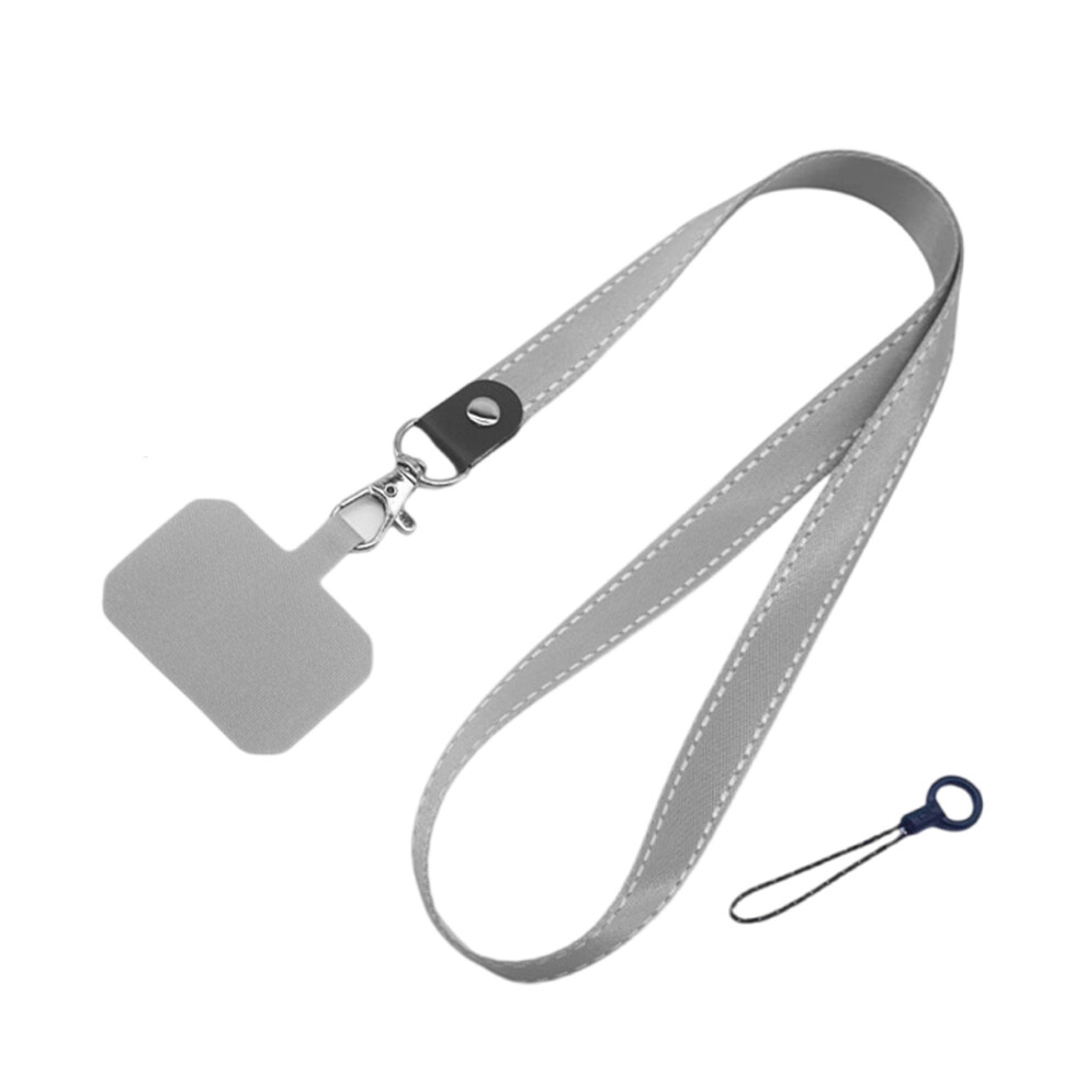 Comfortable Wearable Phone Tether Neck Lanyard Security- Grey 7704000209458