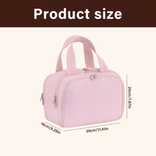 Cosmetic Storage Organizers Large Capacity Compartments-Pink 2