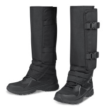 Snake Gaiters Waterproof Snake Bite Protection For Lower Legs Adjustable Durable Guard Black