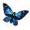 Butterfly-Shape Plushes Pillow Butterfly Shape-Blue Butterfly 1