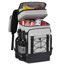Picnics Chiller Backpack Thick Thermal Spacious Interior-grey
