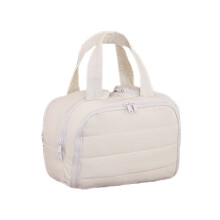 Stylish Cosmetic Storage Pouches Water Resistant-Milk  White