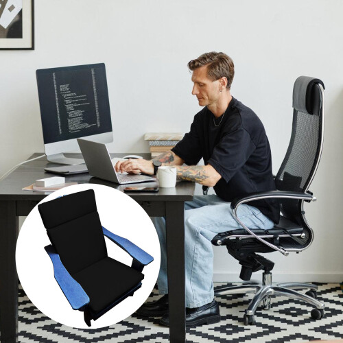 Durable Study Chair Cushion For Prolonged Sitting Easy-Black 2